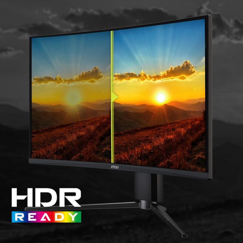 MSI MAG 27CQ6PF (27-inch WQHD Gaming Monitor, Rapid VA, 180Hz, 0.5ms, HDR Ready, 1500R)