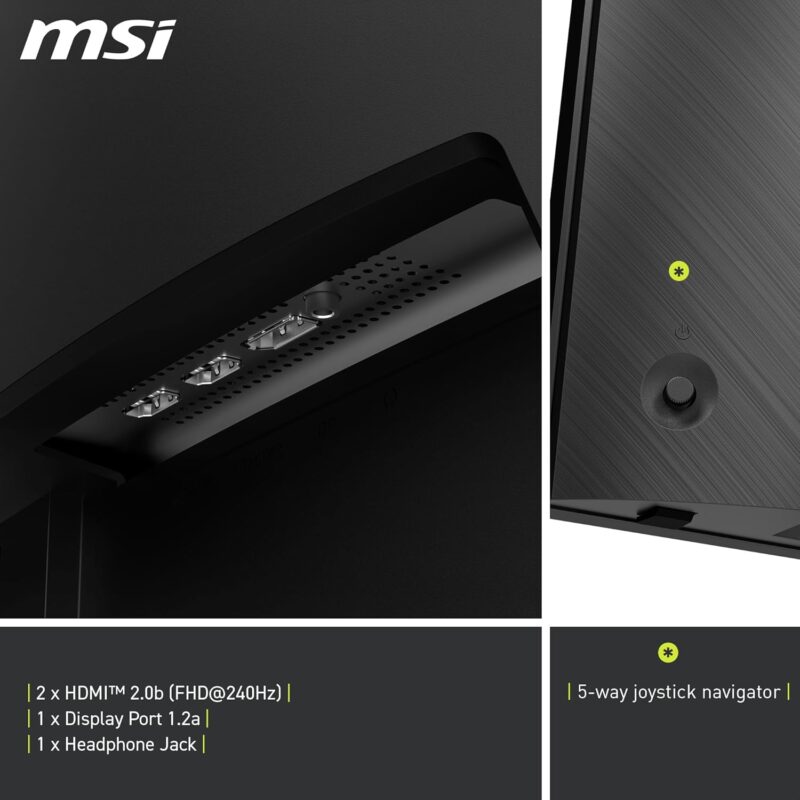MSI MAG 276CXF (27-inch FullHD Curved Gaming Monitor, Rapid VA, 280Hz, 0.5ms, AI Vision)