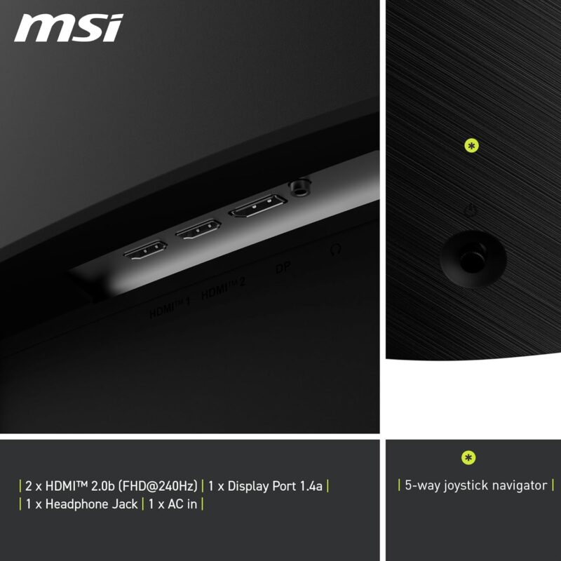 MSI MAG 32C6X (32-inch FullHD Gaming Monitor, 1500R, 250Hz, 1ms, HDR Ready)