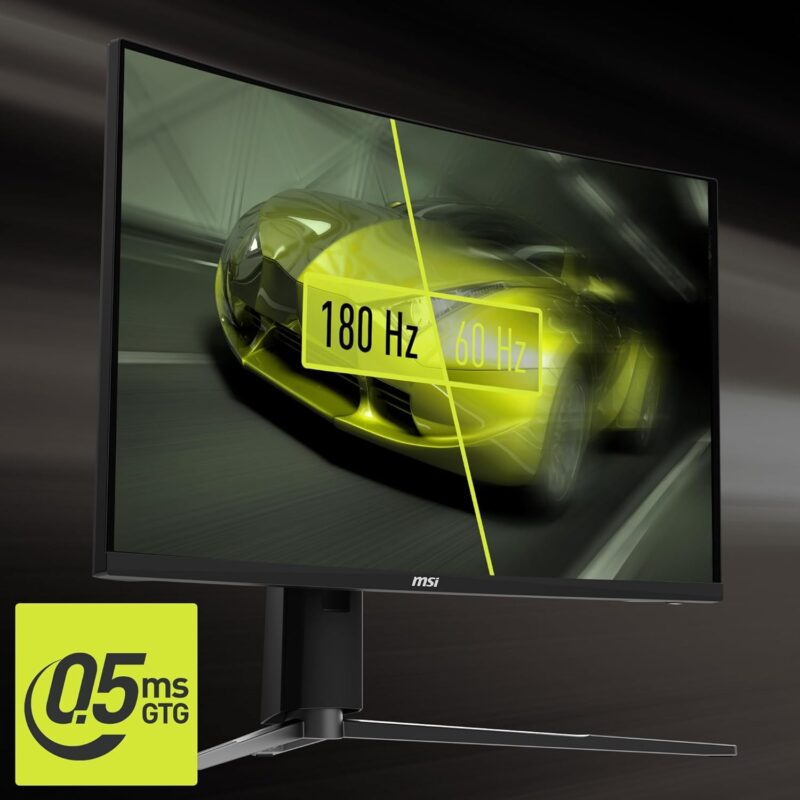 MSI MAG 27CQ6PF (27-inch WQHD Gaming Monitor, Rapid VA, 180Hz, 0.5ms, HDR Ready, 1500R)
