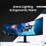 Samsung Odyssey G9 G95C (49-inch DQHD Gaming Monitor, 1000R, 0.03ms, 240Hz DisplayHDR 1000)