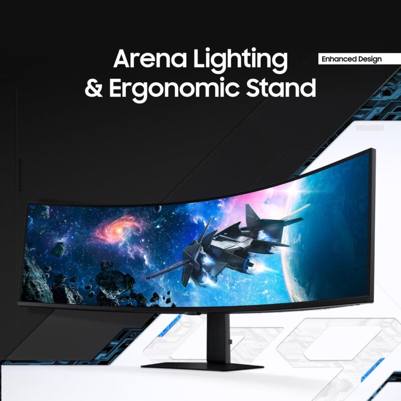 Samsung Odyssey G9 G95C (49-inch DQHD Gaming Monitor, 1000R, 0.03ms, 240Hz DisplayHDR 1000)