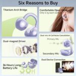 Honor Choice Earbuds Clip (Comfortable Open Wear Earbuds, Dual Mic AI NC, Titanium Arch Bridge)