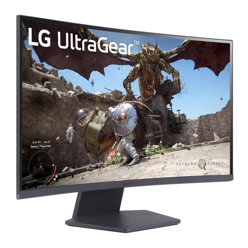 LG UltraGear 27GS60QC-B (27-inch QHD Gaming Monitor, 1ms, 180Hz, AMD FreeSync)