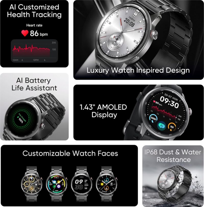 Realme Watch S2 (1.43-inch AMOLED Display, IP68, 20-day Battery Life)