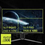 MSI MAG 27CQ6PF (27-inch WQHD Gaming Monitor, Rapid VA, 180Hz, 0.5ms, HDR Ready, 1500R)
