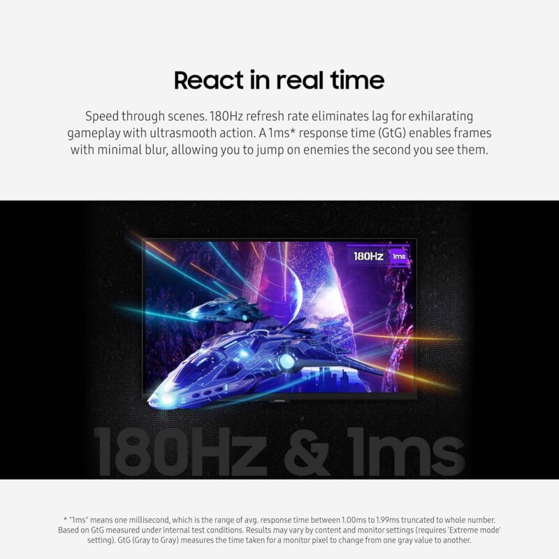 Samsung Odyssey G5 G50D (27-inch QHD Gaming Monitor, Flicker Free, 1ms, 180Hz)