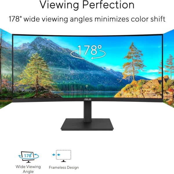 Asus VA34VCPSR  (34-inch WQHD Curved Monitor, 1500R, Flicker Free)