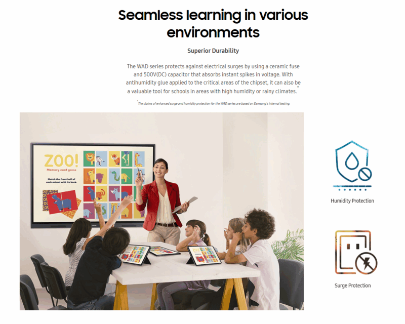 Samsung WAD Interactive Display (86-inch Interactive eBoard, 60Hz, Google Services)