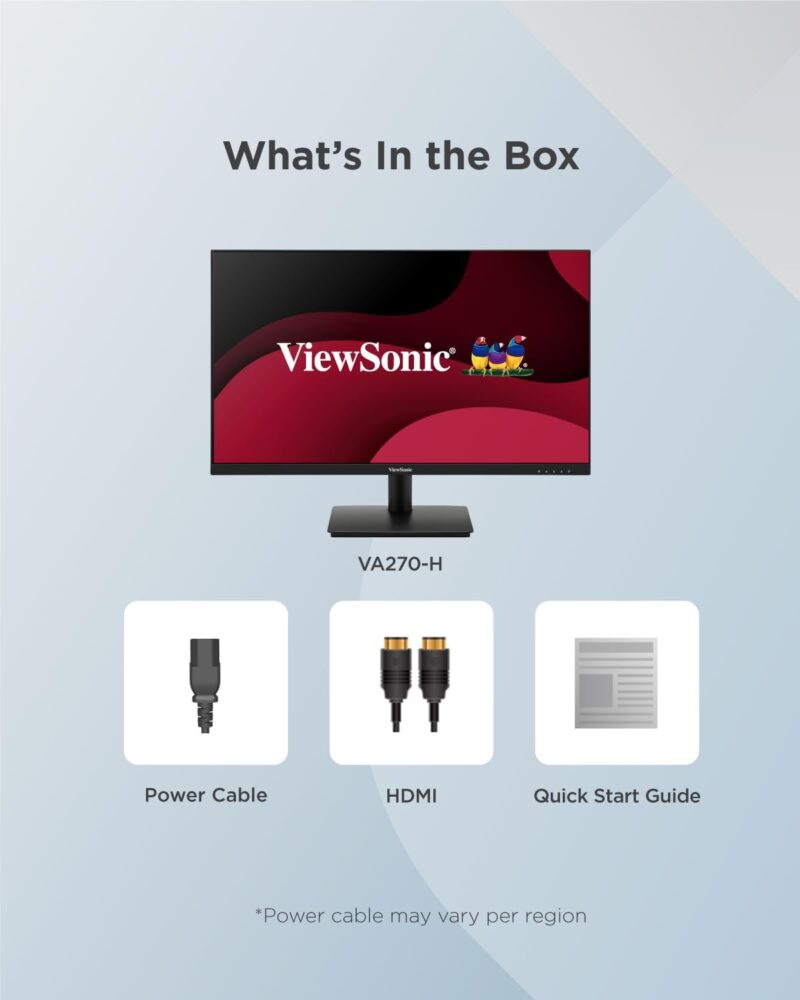 ViewSonic VA270-H (27-inch Full HD Monitor, 1ms Response Time, 100Hz)