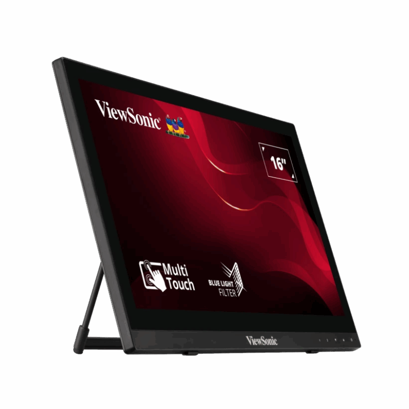 ViewSonic TD1630-3 (16-inch 10-point Touch Monitor, 60Hz, Blue Light Filter)