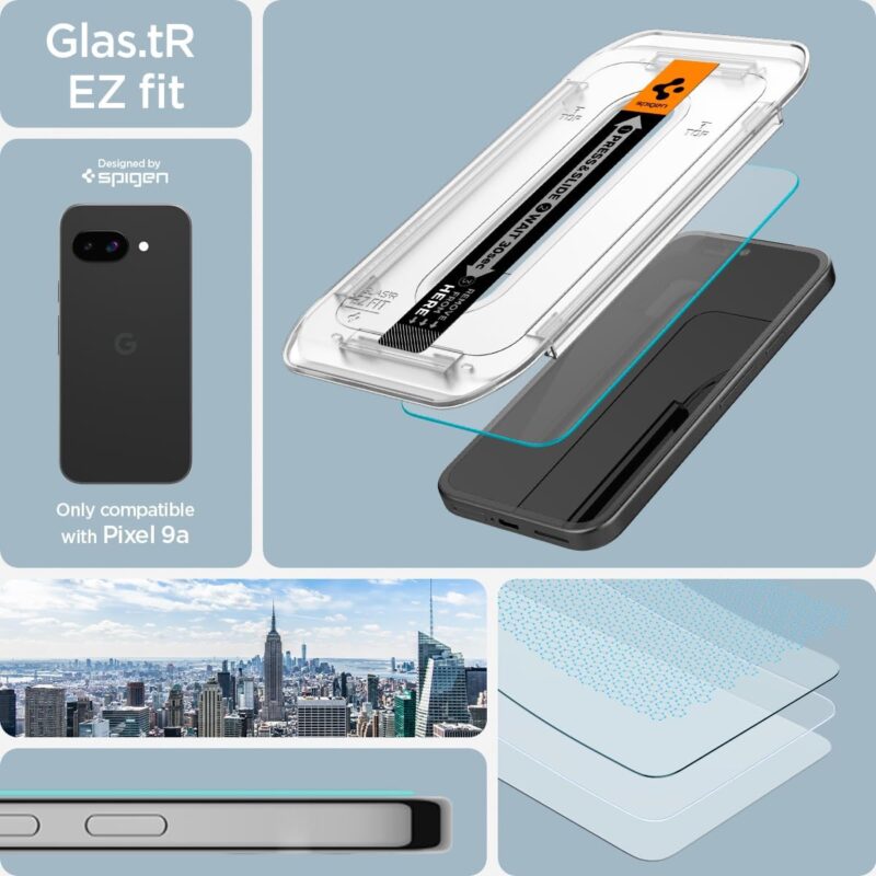 Spigen [GlasTR AlignMaster] | Screen Protector For Google Pixel 9a (Pack of 2)