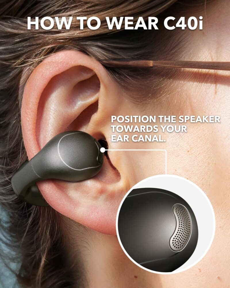 Anker Soundcore C40i (Open-Ear, Flexible Joint Design, Stable Fit, AI Enhanced Call Clarity)