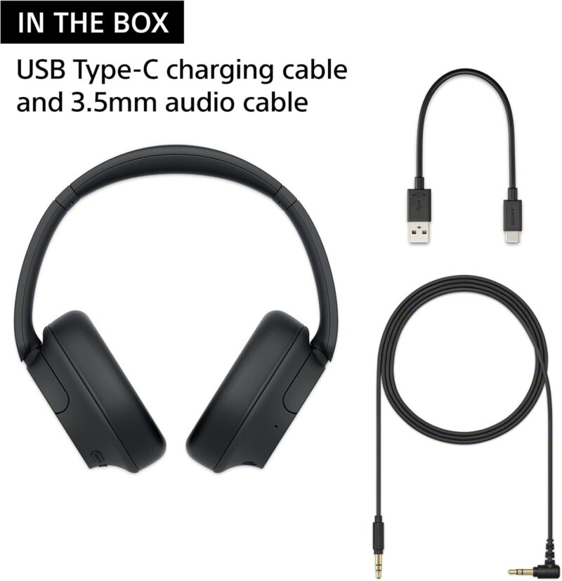 Sony WH-CH720N (Noise Cancelling Wireless Headphones, Built-in Mic, Quick Charging)