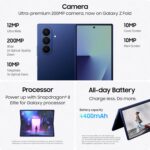 Samsung Galaxy Z Fold7 (Thinnest and Lightest Foldable by Samsung, Snapdragon 8 Elite, All-Day Battery) [Pre-Order]