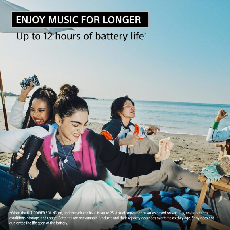 Sony ULT Field 1 (Ultra-Portable, Waterproof & Dustproof Bluetooth Speaker, Big Pro Sound with Punchy Bass)
