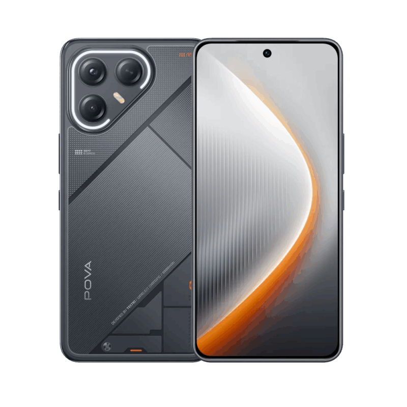 Tecno Pova 7 8GB/256GB (Mediatek Helio G100, 45W Flash Charge, 120Hz Refresh Rate, 7000mAh Battery)