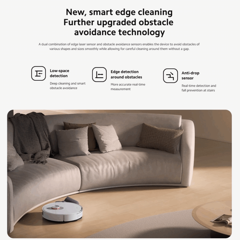 Xiaomi Robot Vacuum S20+ (Auto-Raising Mop & Smart Carpet Detection, 6000Pa Suction, LDS Laser Navigation, 170min Runtime)