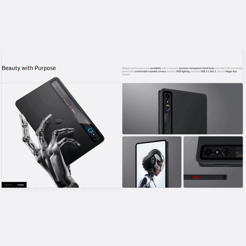 RedMagic Astra (Snapdragon 8 Elite Gaming Tablet, 9-inch 2.4K OLED, 8200mAh)