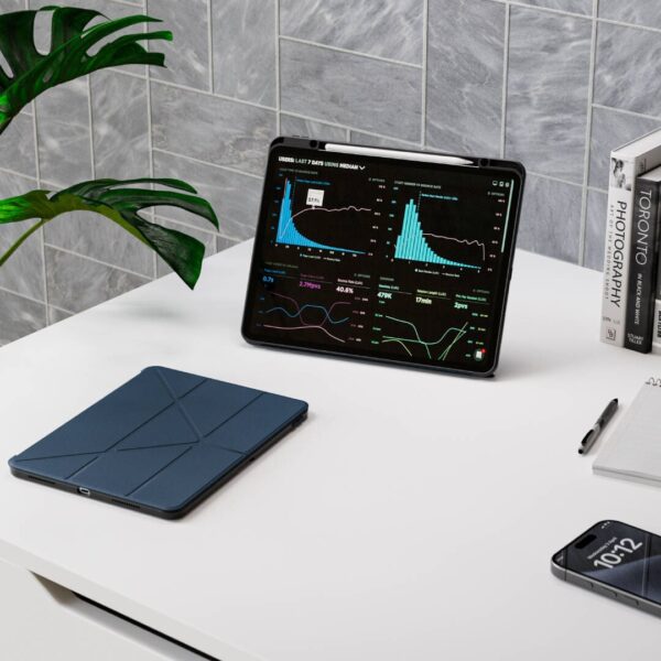 Blupebble New Yorker Slim Case With Y-Fold Stand | Apple iPad Air 11-inch (M2/M3) Case - Image 5