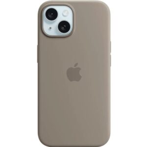 Apple - iPhone 15 Silicone Case with MagSafe - Clay