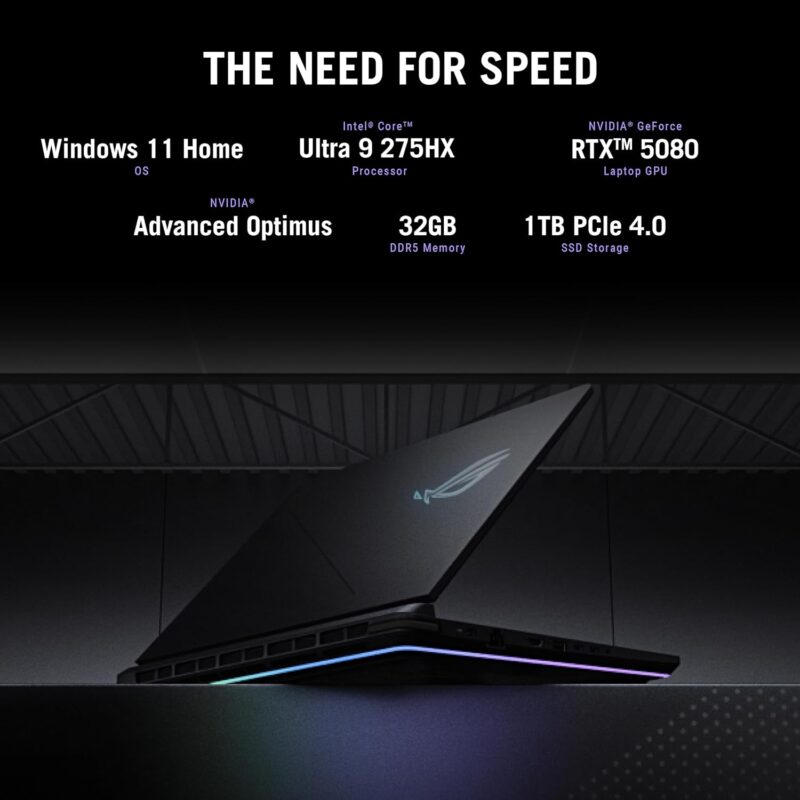 ASUS ROG Strix G16 (2025) G615LW-AS96 - (Intel Core Ultra 9 275HX, 32GB/1TB, 16-inch 2.5K, Nvidia GeForce RTX 5080, W11H) - Image 8