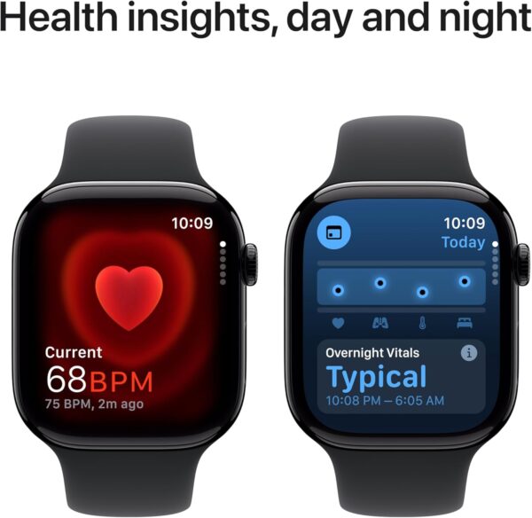 Apple Watch Series 10 (42/46mm Smartwatch with Aluminium Case and Sport Band, Fitness Tracker, ECG App, Always-On Retina Display, Water Resistant) - Image 3