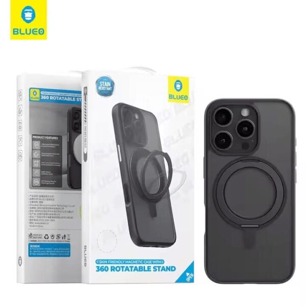 Blueo Skin Friendly Magnetic Case with 360 Stand | Apple iPhone 16 Case - Image 3