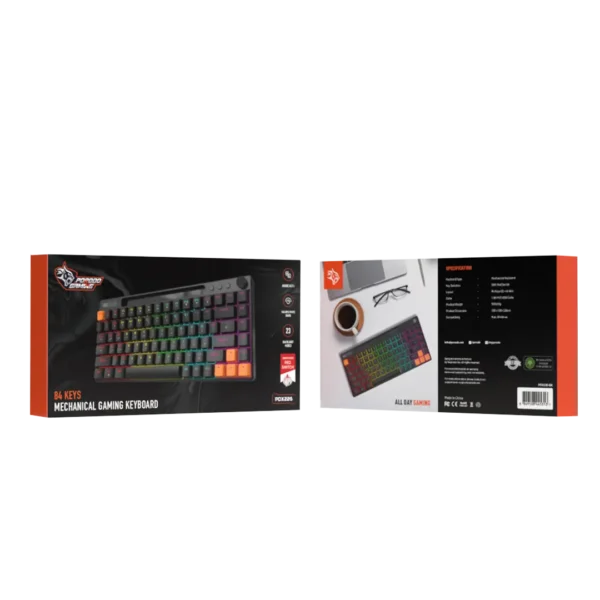 Porodo 84 Keys (PDX226) | Wired Mechanical Gaming Keyboard - Image 4
