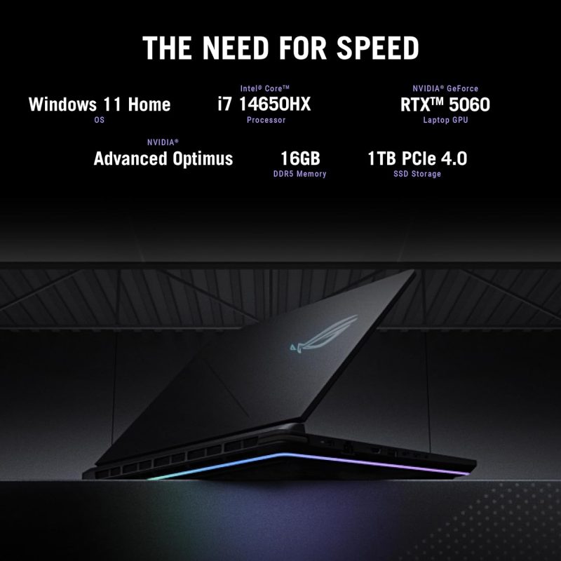 ROG Strix G16 (2025) G615JMR-AS74 - (Intel Core i7-14650HX, 16GB/1TB, 16-inch WQHD, Nvidia GeForce RTX 5060 8GB) - Image 9