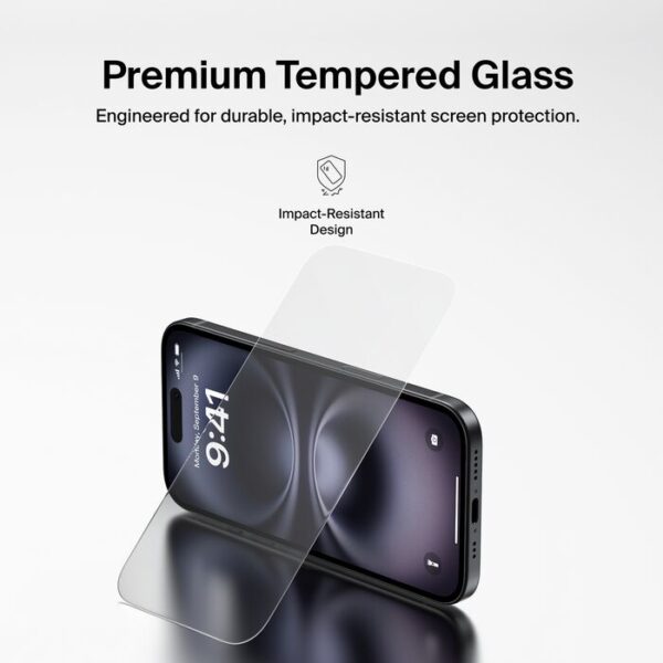 Belkin TemperedGlass Screen Protector for iPhone 17 (With Easy Align Tray) - Image 9