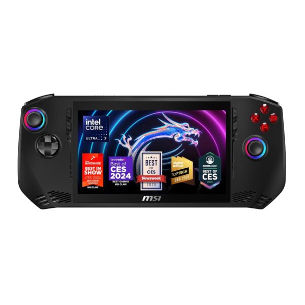MSI CLAW AIM-229US (Core ULTRA 7 155U, 1TB SSD/16GB, 7" FHD 120HZ TOUCHSCREEN, INTEL ARC, WIN 11/BLACK/FREE MSI CLAW TRAVEL CASE)