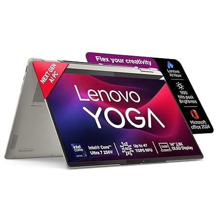 LENOVO YOGA 7 14ILL10 83JQ000KUS (Core ULTRA 7 256V, 1TB NVME/16GB DDR5 ON BOARD, 14" WUXGA (1920x1200) X360 TOUCHSCREEN, INTEL ARC 140V, WIN 11 / LUNA GREY)